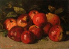 库尔贝作品: 苹果和梨的靜物 Still Life With Apples And A Pear