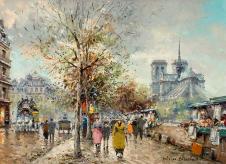 安托万·布兰查德作品: 巴黎街景油画,安托万·布兰查