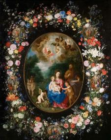 小勃鲁盖尔作品: 圣母子和花环