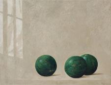 现代欧美绘画之高清写实静物画: 西瓜油画欣赏