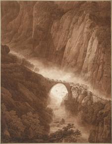 Peter Birmann (1758 - 1844) (Swiss)-The Devil's Bridge in the Sch