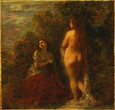 拉图尔作品: 野外的两个女人