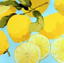 现代四联柠檬装饰画高清素材 A