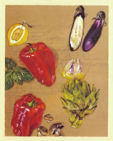 高清水果蔬菜装饰画素材: 梨子和苹果