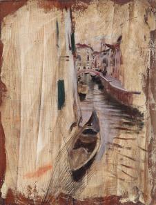 乔瓦尼·波尔蒂尼作品:威尼斯小船