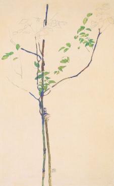 埃贡·席勒风景画高清大图下载: 一颗小树