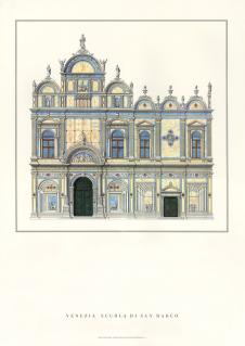 欧美建筑画高清素材: 威尼斯圣马可大教堂装饰画欣赏