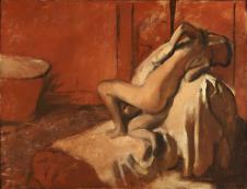德加油画作品: 裸体舞女