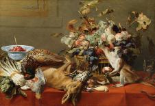 弗兰斯·斯尼德斯（Frans·Snyders） ​静物与水果，死野生鸟兽，蔬菜，活猴子，松鼠和猫