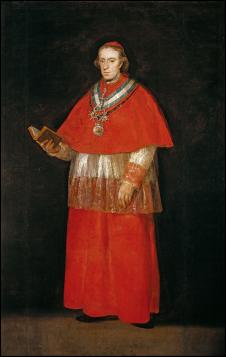 戈雅作品:  红衣教主油画欣赏 Cardinal Luis Maria de