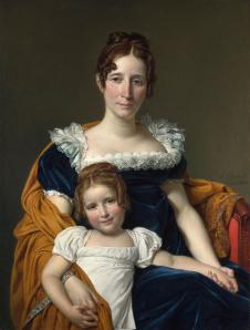 雅克路易大卫作品: 威兰十四伯爵夫人与女儿