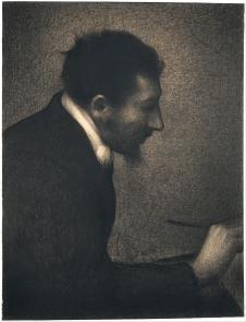 修拉素描作品: 埃德蒙德·阿曼·简的画像
