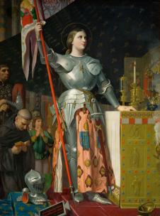 安格尔作品:圣女贞德在兰斯大教堂查理七世的加冕礼