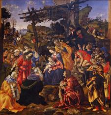Filippino Lippi 菲利皮诺·利比作品: 三博士来朝-Adorazione dei Magi