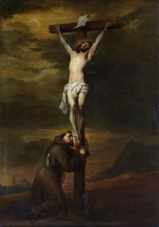 盯在十字架上的耶稣