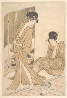喜多川歌磨作品: 日本浮世绘美人图高清图片下载