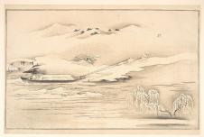 喜多川歌磨作品: 浮世绘山水画
