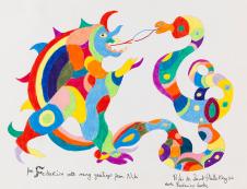 欧美抽象油画 NIKI DE SAINT-PHALLE-Dragon and Snake