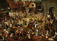 老勃鲁盖尔作品: 《狂欢节和封斋期之争》