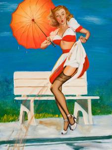 吉尔艾尔夫格兰作品: 打伞的女孩