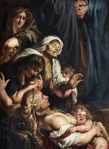 鲁本斯油画作品: 妇女与孩子油画欣赏