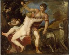 提香作品 : 维纳斯和阿多尼斯 Venus and Adonis
