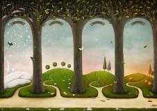 超现实梦幻画: 五颗树装饰画