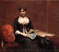 拉图尔作品:莱昂夫人画像 Portrait of Madame Léon Maître ( Portrait de Madame Léon Maître )