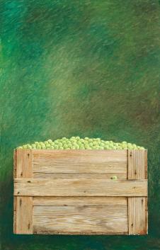 现代欧美绘画之高清写实静物画: 一筐水果油画