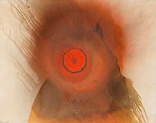 Otto Piene作品: Orange Eclipse 1989-1990 火焰画