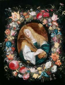小勃鲁盖尔作品:圣母与花环