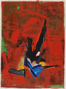欧美抽象油画:   FRANCIS BOTT-Komposition in Rot, 1963​