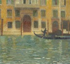 亨利马丁油画: 威尼斯木船