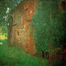 克里姆特作品:绿地里的房子