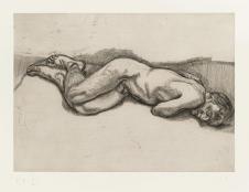 弗洛伊德素描高清作品: 睡觉的男人体