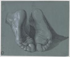 丢勒素描: 两只脚的习作  脚素描欣赏