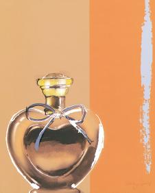 欧式四联化妆品装饰画素材: 香水瓶