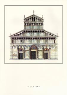 欧美建筑画高清素材: 比萨大教堂装饰画欣赏