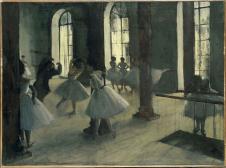 德加作品:芭蕾舞教室油画