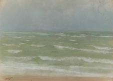 德加油画作品: 大海的海浪
