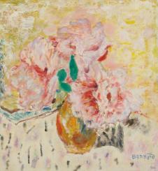 博纳尔油画: 花瓶里盛开的鲜花LES PIVOINES
