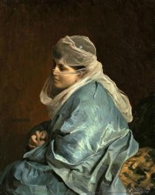 杰罗姆作品:戴面纱的女人
