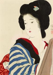 镝木清方 Album of woodblock prints of women and geishas