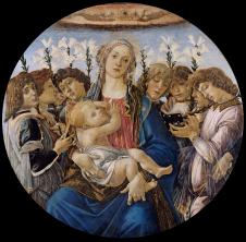 波提切利作品: 圣母子与吟唱天使 - Mary with the Child and Singing Angels
