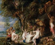 鲁本斯油画作品: 森林之神和仙女油画下载