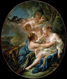布歇作品:装扮成黛安娜的朱比特和卡利斯多 Jupiter, in the Guise of Diana, and Callisto