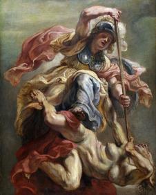 鲁本斯油画作品: 蜜涅芙的刺杀 Minerva slaying Discord