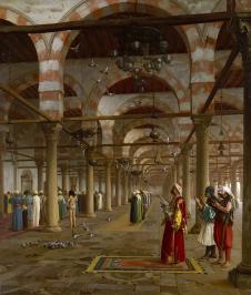 杰罗姆作品:开罗清真寺中公众祈祷