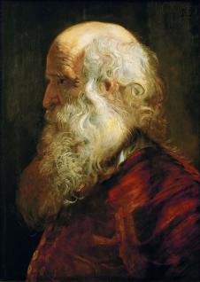 鲁本斯油画作品: 白胡子老头肖像油画欣赏