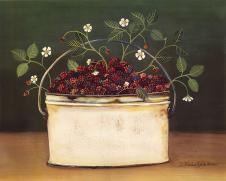 欧式乡村水果花盆装饰画系列: 桶里的花